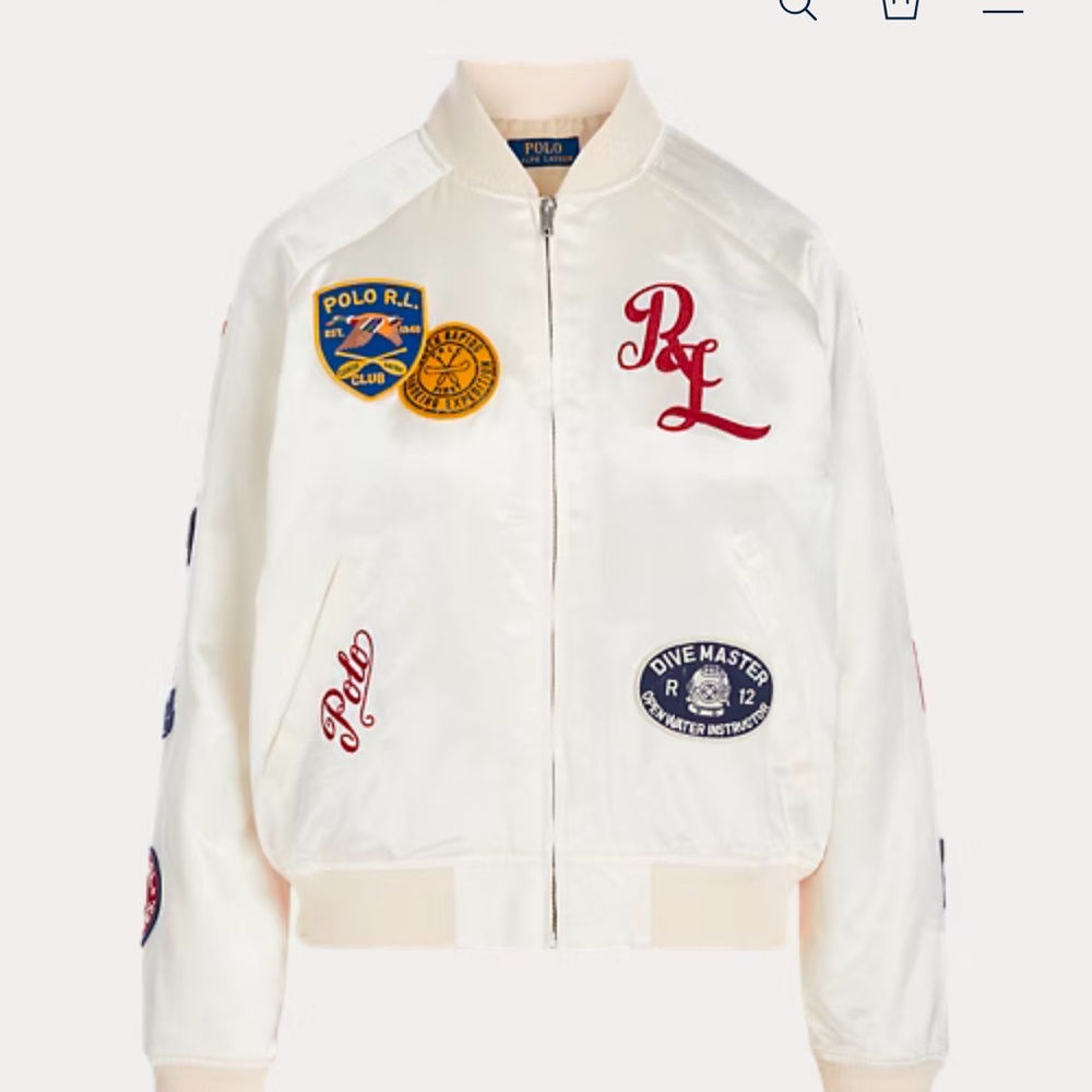 ISO!! White satin ralph lauren polo jacket in Women’s XXL! SOLD OUT on website 😭